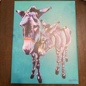 Colorful Donkey Art Print